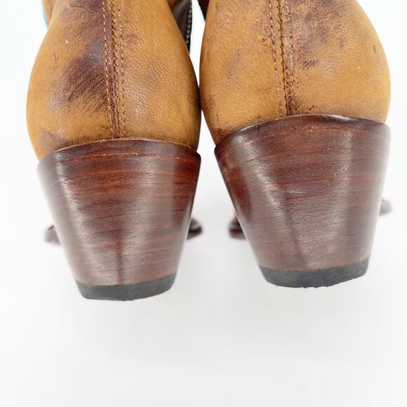 Old Gringo Brass Leather Catlyn Floral Distressed Western Cowgirl Boot size 8 - Picture 8 of 10